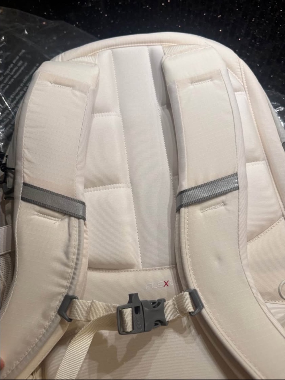 The North Face Womens Cream Backpack with Front Bungee NEW - Picture 3 of 8